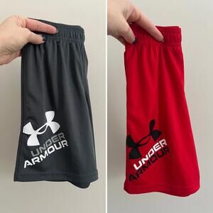 Under Armour Boys Youth Size 7 Shorts Bundle, Set of 2 Athletic Shorts